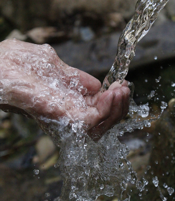 drinking water