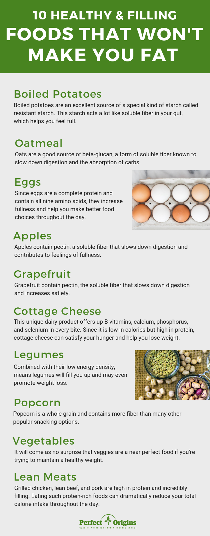 Foods that are filling but won't make you fat